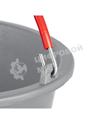 Ведро строительное Matrix пластмассовое 12 л, ударопрочное, обрезиненная ручка