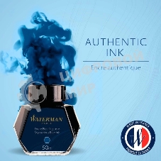 Флакон с чернилами Waterman (CWS0110790) Mysterious Blue чернила, 50мл для ручек перьевых