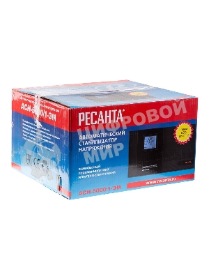 Стабилизатор Ресанта АСН-5 000/1-ЭМ 63/1/6 220В±2%, Габариты 395х235х183, Вес 18 кг