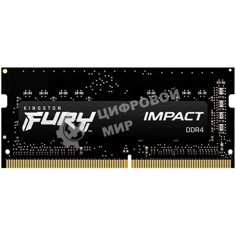 Оперативная память Kingston Fury Impact, DDR4, 32GB (1x32GB), 3200MHz, CL20, SO-DIMM