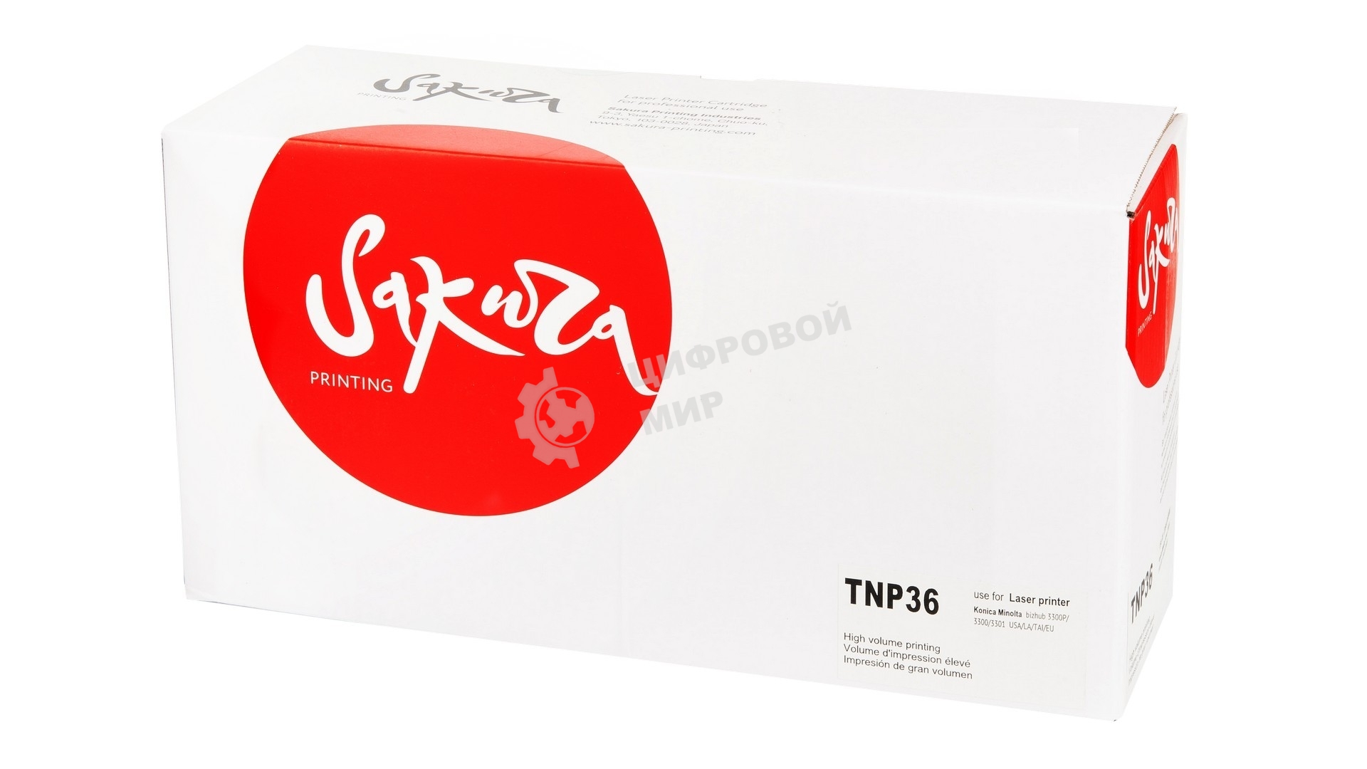 Картридж Sakura TNP36 (A63V00H) для Konica Minolta bizhub 3300P, черный, 10 000 к.