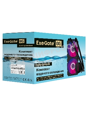Система жидкостного охлаждения ExeGate BlackWater-240.PWM.ARGb черный, 120 мм, алюминий, 2000 об/мин, 27 дБ, 4 pin, 220 Вт