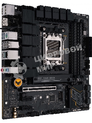 Материнская плата ASUS TUF GAMING B650M-E, AM5, AMD B650, 4xDDR5, 4xSATA, 2xM.2, 1xPCIe 4.0 x16, 2xPCIe x1, 2xDP, 1xHDMI, 1x 2.5Gb LAN, 1xUSB-A 3.2 Gen 2, 2xUSB-A 3.2 Gen 1, 4xUSB 2.0, 1xUSB-C 3.2 Gen 2, 3x3.5 мм, 7.1, mATX
