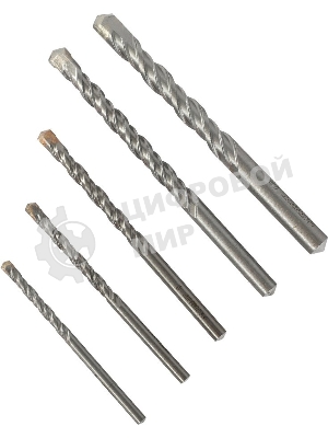 Набор сверл по бетону PATRIOT, 5 шт: 4x75 мм, 5x85мм, 6x100 мм, 8x120 мм, 10x120 мм, в боксе