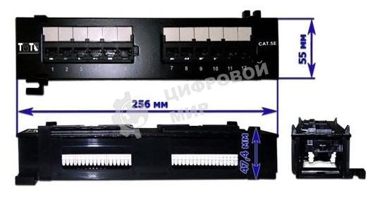 Патч-панель Lanmaster TWT-PP12UTP-H 19