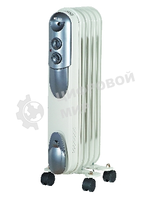 Обогреватель масляный Ресанта ОМПТ- 5Н (5 секций), белый, 1000 Вт, 10 м2, термостат 67/3/2