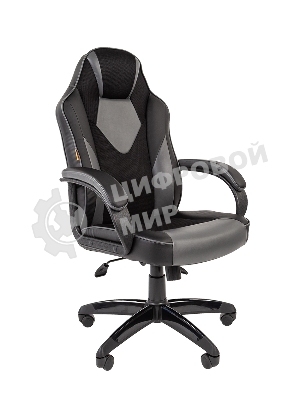 Кресло Chairman game 17 черный, экокожа, 120 кг, механизм качания