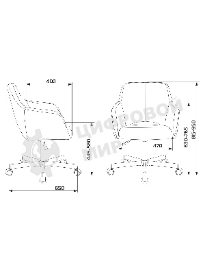 Кресло Бюрократ CH-380M бежевый, ткань