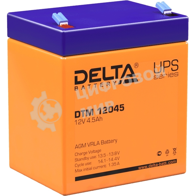 Батарея для ИБП Delta DTM 12045 (12V, 4.5Ah)