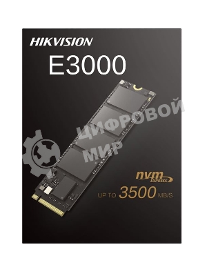 Накопитель SSD Hikvision E3000, 512Gb, PCIe 3.0 x4, M.2 2280, NVMe, R/W 3500/1800