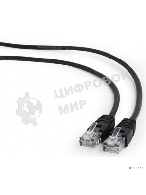 Патч-корд UTP Cablexpert PP12-3M/BK 5e, 3м, литой, многожильный, черный