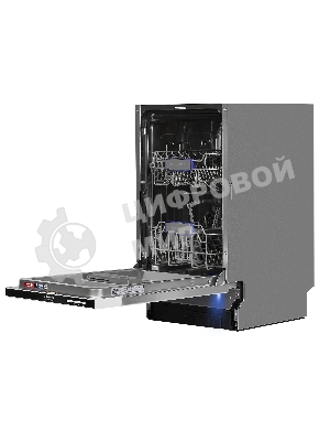 Встраиваемая посудомоечная машина Maunfeld MLP-082D Light Beam, серебристый, 44.8 см, 9 компл., 49 дБ, класс A++