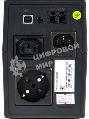 Источник бесперебойного питания внутр. меандр. стабилизация напряжения SKAT-UPS 600/350 220В 350Вт 1 АКБ 7А·ч