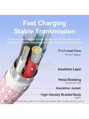 Кабель Vention USB 2.0 CM/CM - 2м. черный 5А PD240W, шт.