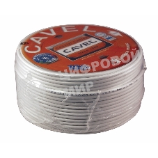 Кабель коаксиальный CAVEL SAT 50 M, Cu/Al/CuSn, 64%, 75 Ом, бухта 100 м, белый
