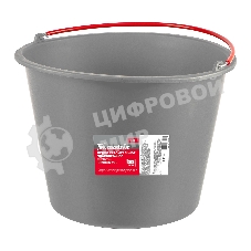 Ведро строительное Matrix пластмассовое 12 л, ударопрочное, обрезиненная ручка