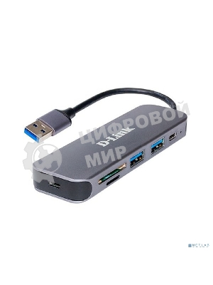 USB-концентратор D-Link DUB-1325/A2A с 2 портами USB 3.0, 1 портом USB Type-C, слотами для карт SD и microSD и разъемом USB 3.0