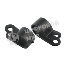 Кабельная скоба под винт Rexant 16 мм, черная, упаковка 50 шт.