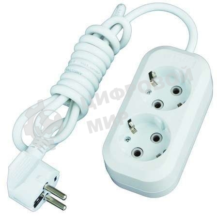 Удлинитель 2х2 м с заземл. 16А IP20 Е-302 АБС-пл. ПВС 3х1 UNIVersal 9631972