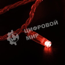 Гирлянда Neon-night Нить 10м, постоянное свечение, прозрачный ПВХ, 230В, красный