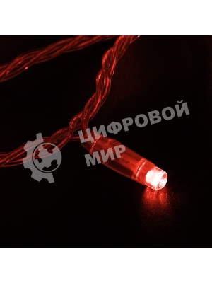 Гирлянда Neon-night Нить 10м, постоянное свечение, прозрачный ПВХ, 230В, красный