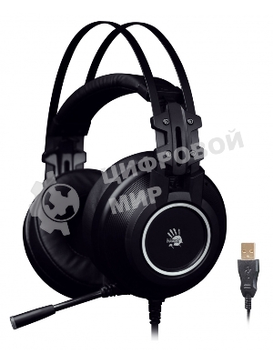 Гарнитура Bloody G528C чёрный, проводная, подсветка