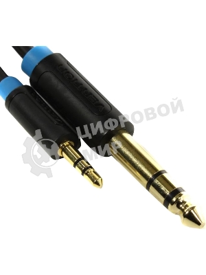 Кабель Vention аудио Jack 6,5 мм M/3,5 M - 3 м
