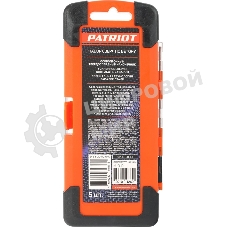 Набор сверл по бетону PATRIOT, 5 шт: 4x75 мм, 5x85мм, 6x100 мм, 8x120 мм, 10x120 мм, в боксе