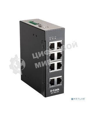 Коммутатор D-Link DIS-100E-8W/A1A, L2 Unmanaged Industrial Switch with 8 10/100Base-TX ports.1K Mac address, 802.3x Flow Control, Stand-alone, Auto MDI/MDI-X for each port, D-link Green technology, Metal case,