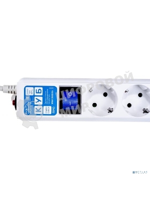 Фильтр-удлинитель PowerCube PRO (SPL(5+1)-16B-P-5М) 5.0 м, LC контур - подавление В/Ч помех, 16А/3,5 кВт