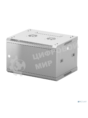 Шкаф телекоммуникационный настенный NEOMAX 6U (600х350), металлическая дверь, замок-ключ (3 шт), разборный, цвет серый (1 коробка) NCB-WM6U-6035MK3-100-GY