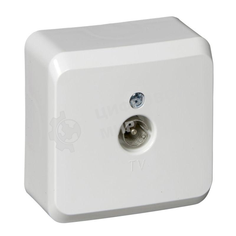 Розетка телевизионная TV 1-м ОП Этюд крем. SchE TVA-002K