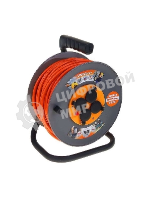 Удлинитель катушка UNIVersal ВЕМ-250 IP-44 термо ПВС 3x1,5 4 гнезда 50мс заземлением