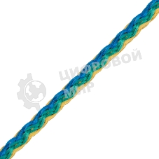 Шнур вязаный полипропиленовый Сибртех с сердечником, разноцветный, 4 мм, L 20 м,