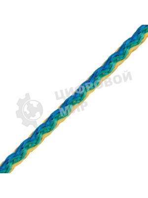 Шнур вязаный полипропиленовый Сибртех с сердечником, разноцветный, 4 мм, L 20 м,