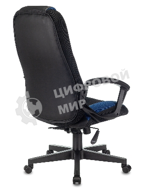 Кресло игровое Zombie 9 черный/синий, искусст.кожа/ткань, крестовина пластик