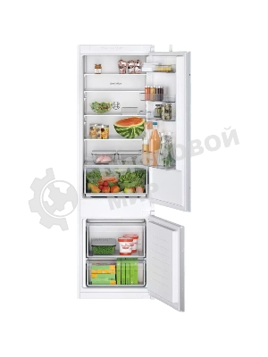 Встраиваемый холодильник Bosch Serie 2 KIV87NS306 белый двухкамерный 209/63л морозилка снизу