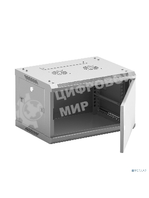 Шкаф телекоммуникационный настенный NEOMAX 6U (600х350), металлическая дверь, замок-ключ (3 шт), разборный, цвет серый (1 коробка) NCB-WM6U-6035MK3-100-GY