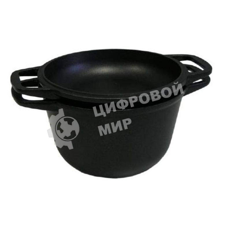 НЕВА МЕТАЛЛ ПОСУДА 6850 5,0 л.(Объем 5 л. С крышкой-сковородкой Антипригарное покрытие Сталафлон равномерно нагревается за счет особой конструкции корпуса по принципу 