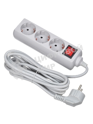 Сетевой фильтр Buro 300SL-3-G 3м, 3 розетки, серый (пакет ПЭ)