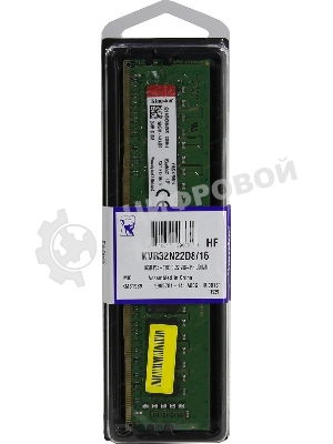 Оперативная память Kingston ValueRAM, DDR4, 16GB (1x16GB), 3200MHz, CL22, DIMM