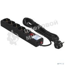 Сетевой фильтр Powercube SPG5-С5 5 м, 5 розеток, черный, коробка