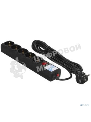 Сетевой фильтр Powercube SPG5-С5 5 м, 5 розеток, черный, коробка