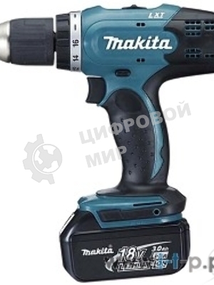 Дрель-шуруповерт Makita DDF453RFE, 18 В, 3 Ач, 42 Нм, щеточный