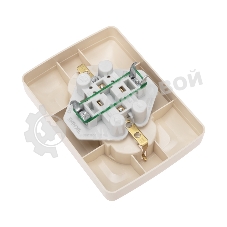 Розетка Kranz 2-ая DEA с/з с/у 16А бежевый (1/10/100)