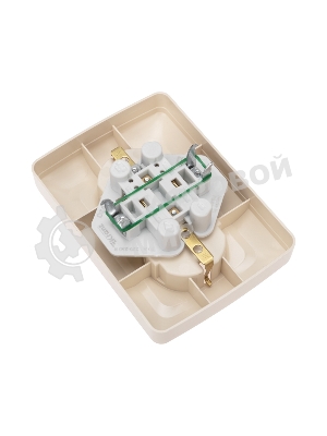 Розетка Kranz 2-ая DEA с/з с/у 16А бежевый (1/10/100)