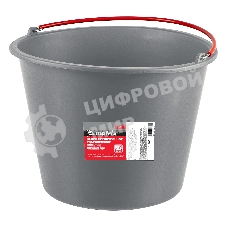Ведро строительное Matrix пластмассовое 16 л, ударопрочное, обрезиненная ручка