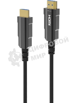 Кабель аудио-видео Digma HDMI (m)/HDMI (m) 20м. позолоч.конт. черный (HDMI-AOC2.1-20)