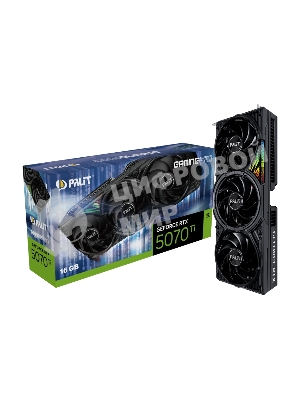 Видеокарта Palit NVIDIA GeForce RTX 5070 Ti GamingPro 16Gb PCI-E 256bit GDDR7 2295/30000 HDMIx1 DPx3 HDCP Ret