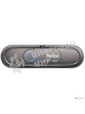 Флешка USB Netac US9 (NT03US9C-512G-32TA), 512Gb, USB 3.2 Gen2 Type-A/USB Type-C, R/W 1000/900, серебристый
